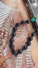 Load and play video in Gallery viewer, Dragon&#39;s Lava - Natural Lava Stones, Jade and Dragon Veins Agate - Wristlet Phone Strap
