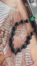 Load and play video in Gallery viewer, Dragon's Lava - Natural Lava Stones, Jade and Dragon Veins Agate - Wristlet Phone Strap