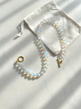 Load image into Gallery viewer, 18k - Holographic M O O N S T O N E - Necklace - White Frosted (small)
