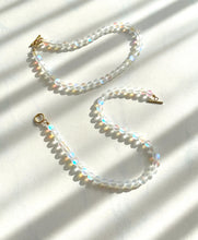 Load image into Gallery viewer, 18k - Holographic M O O N S T O N E - Necklace - White Frosted (small)