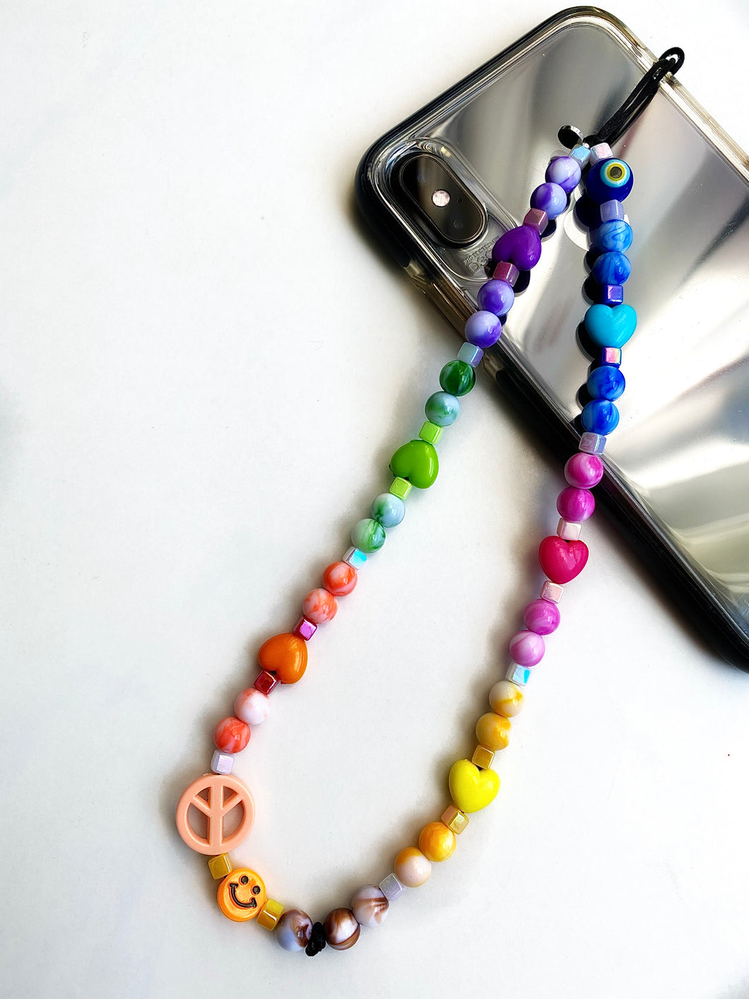 Love, Peace & Happiness - Wristlet Phone Strap - Phone String