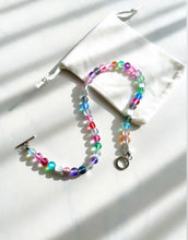 Load image into Gallery viewer, Holographic M O O N S T O N E - Necklace - Rainbow Frosted
